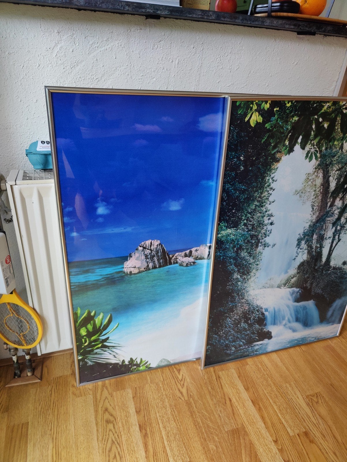 2 poster lijsten 70x100, zilverkleurige lijst, Kunststof, Gebruikt, Posterlijst, Zilver