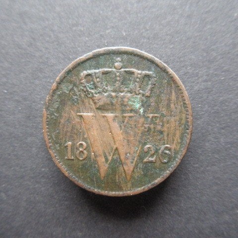 1 Cent 1826 B Nederland, Verzenden, Koning Willem I, 1 cent, Losse munt