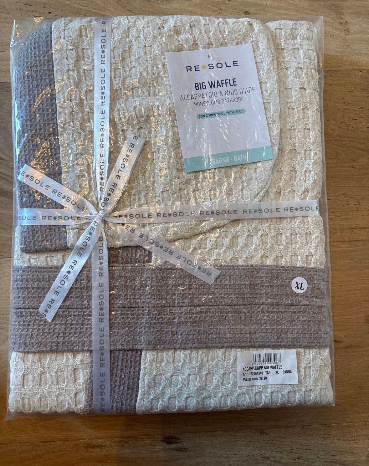 RE SOLE Big Waffle Badjas - Nieuw met label - Maat XL, Ophalen of Verzenden, Nieuw