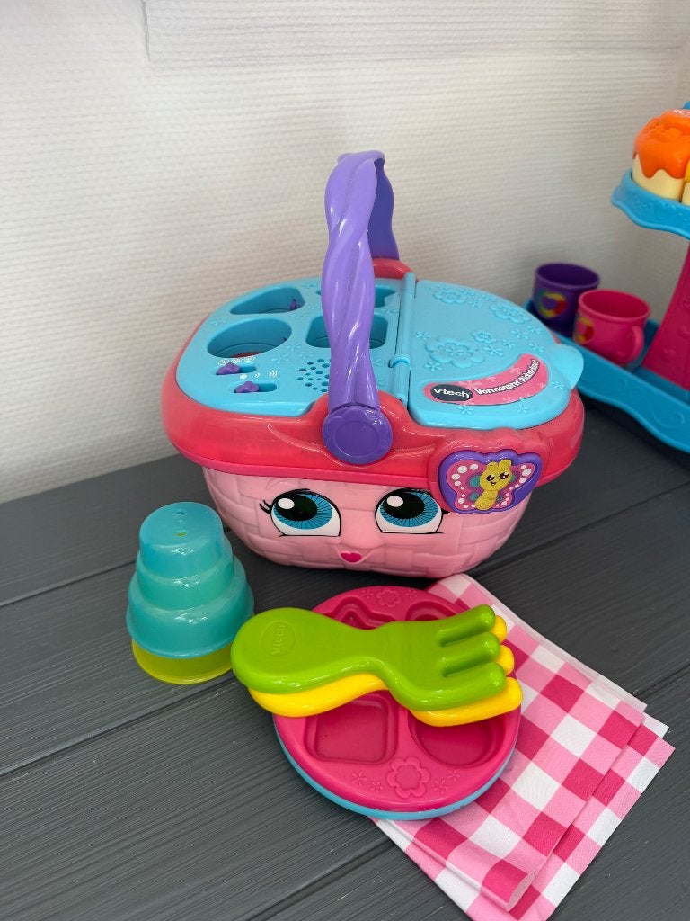 V tech Vormenpret picknick set, Kinderen en Baby's, Ophalen, Gebruikt, 2 tot 4 jaar
