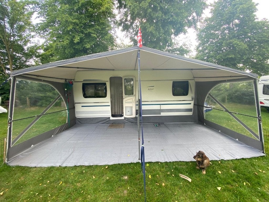 Voortent/luifel voor caravan - gebruikt ZONDER stokken, Ophalen, Isabella, Gebruikt, Polyester