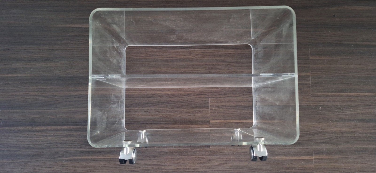 Vintage Plexiglas Trolley/Bijzettafel op Wielen, Ophalen of Verzenden