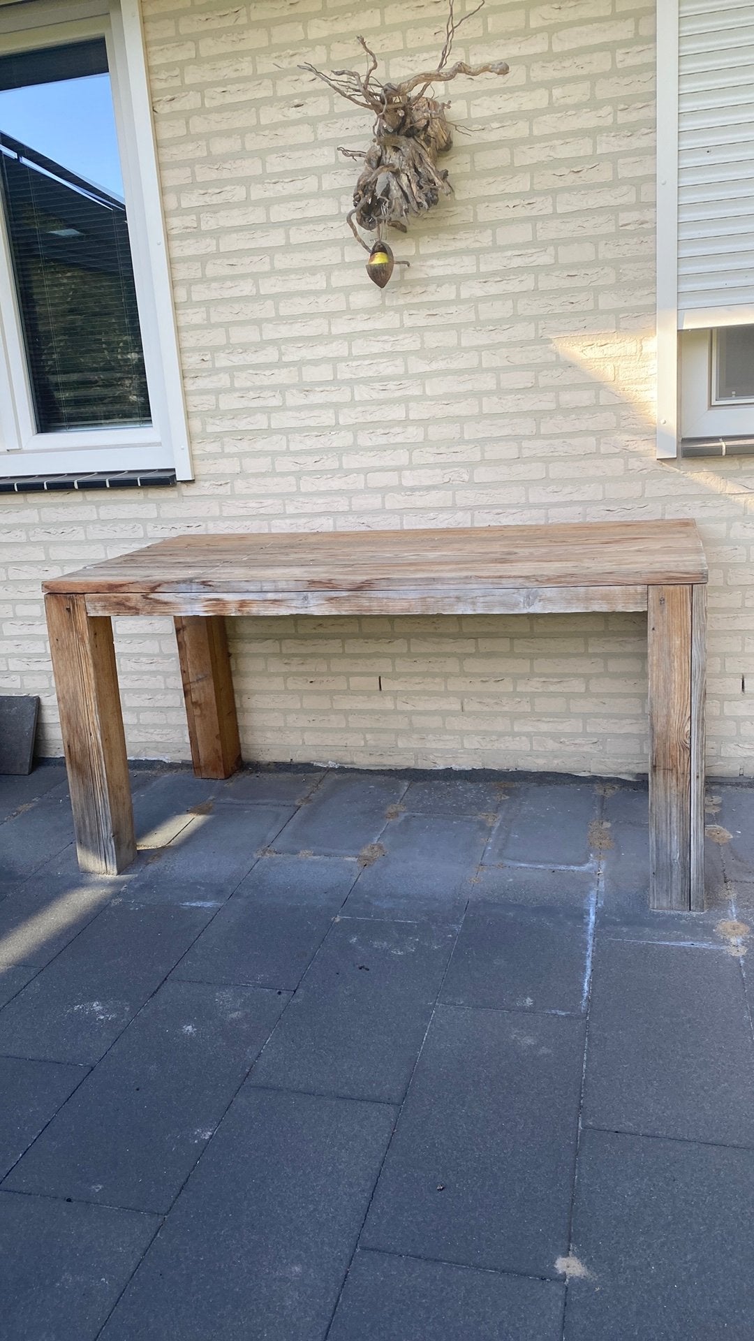 Houten tafel, Tuin en Terras, Ophalen, Gebruikt, Overige typen