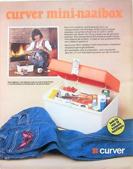 3 vintage advertenties reclames Curver 1975-76 kunststof, Ophalen of Verzenden, Gebruikt, Overige typen