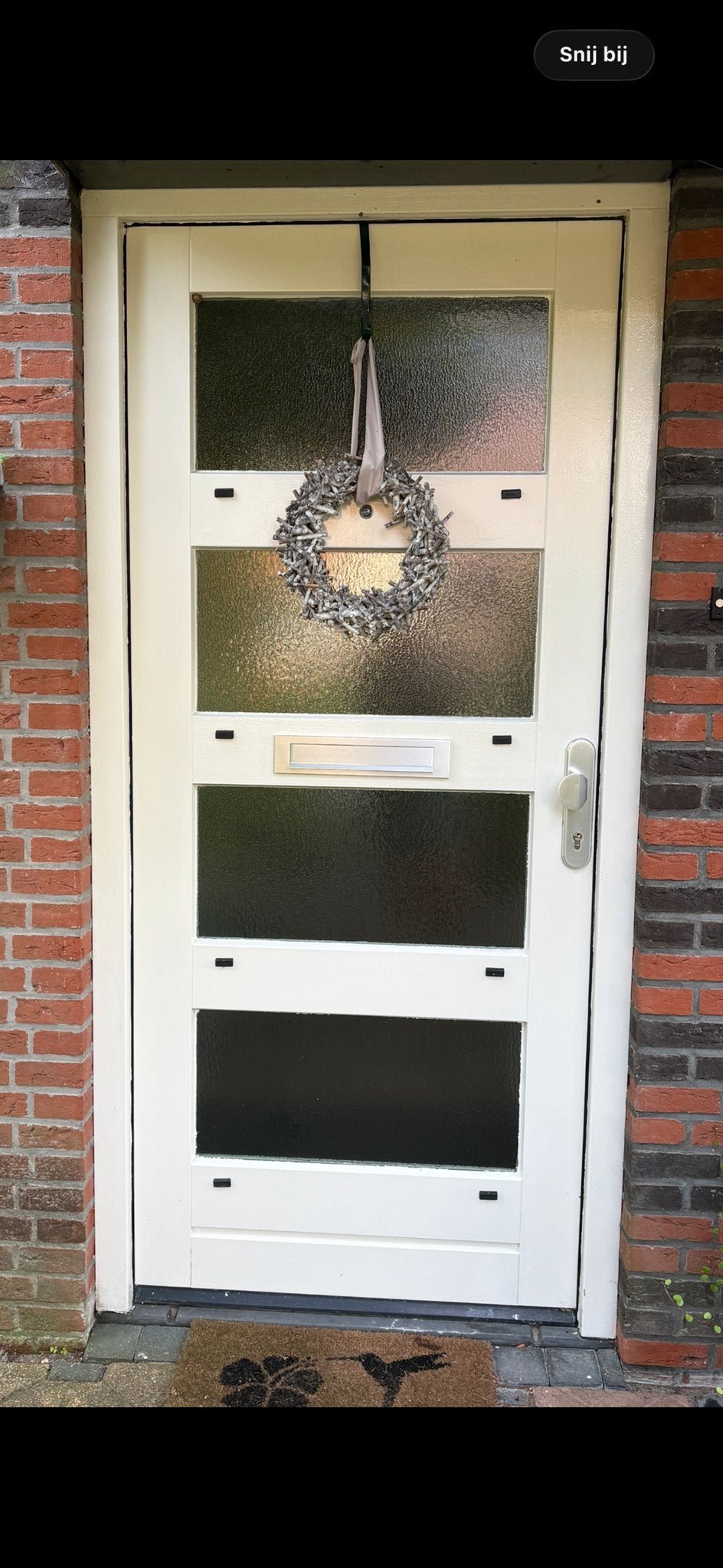 Houten Opdek Voordeur 93x210 cm, Ophalen, Gebruikt, 80 tot 100 cm, Buitendeur
