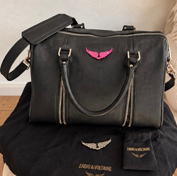 Zadig & Voltaire Tas Zwart leder twv € 550,-, Ophalen of Verzenden, Zo goed als nieuw, Zwart, Overige typen