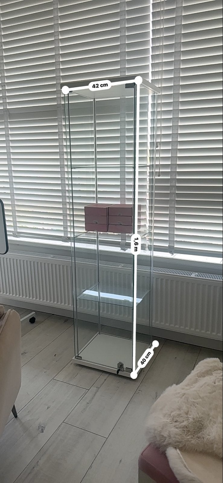 Glazen vitrinekast - Ideaal voor verzamelingen, Minder dan 50 cm, Ophalen of Verzenden, 150 tot 200 cm, 25 tot 50 cm