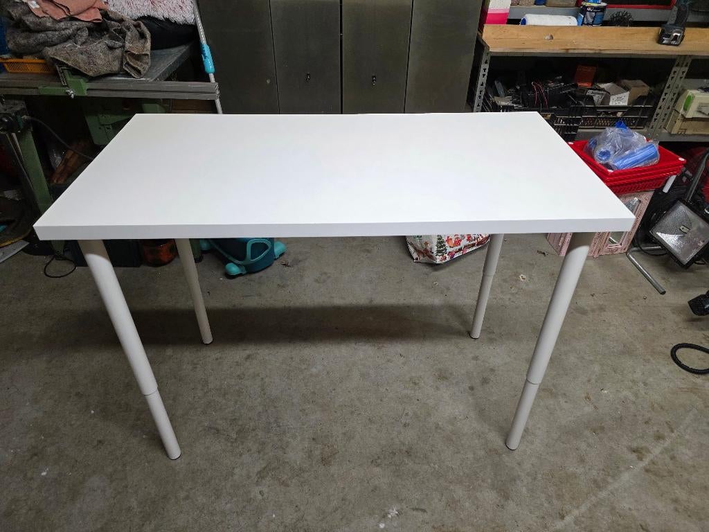 IKEA LAGKAPTEN Bureau 120x60 wit, Huis en Inrichting, Ophalen, Overige typen, Gebruikt, 120 cm