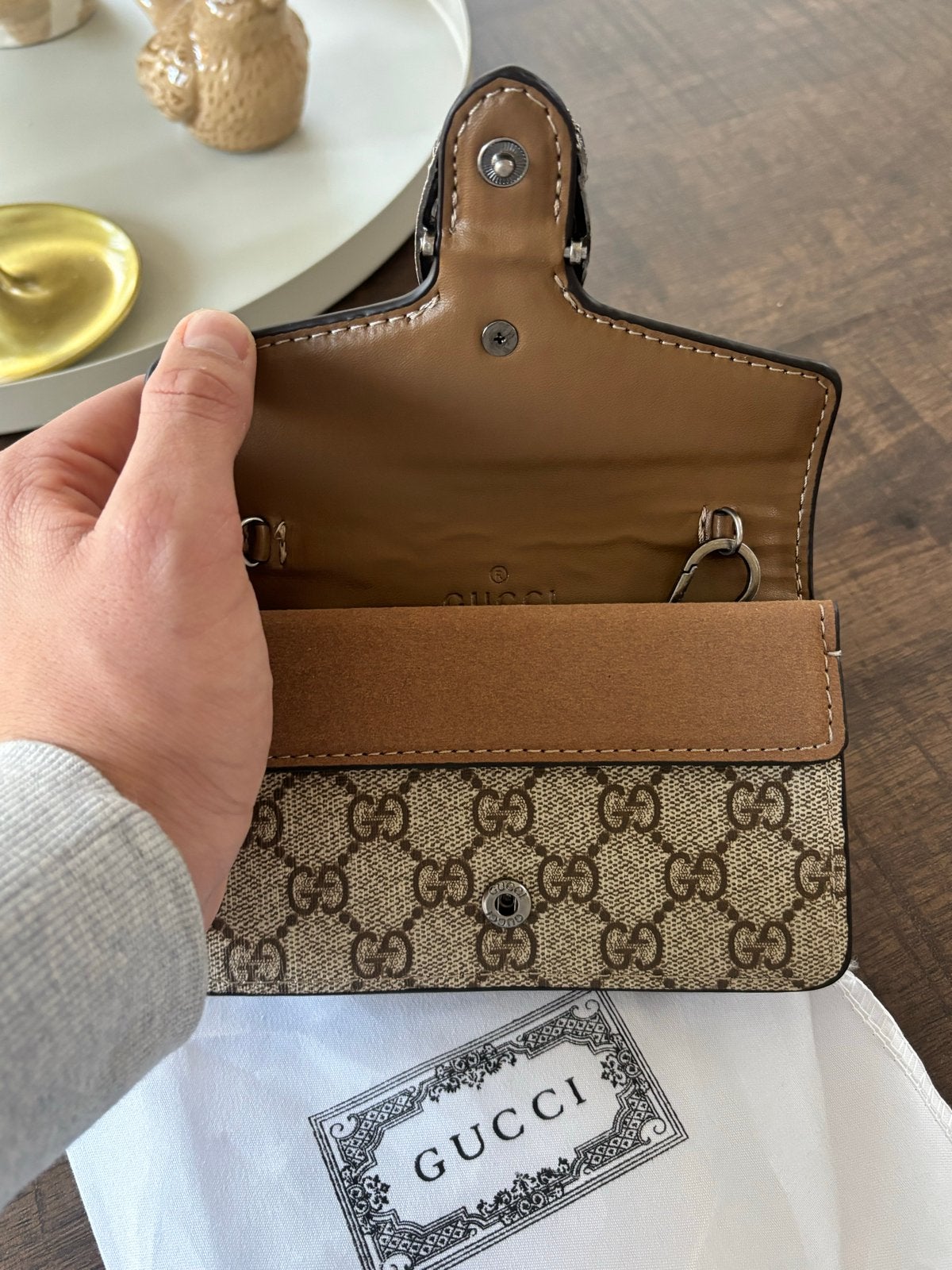 Gucci Dionysus Super Mini Tasje -  nieuw, Ophalen of Verzenden, Nieuw, Bruin, Avondtasje