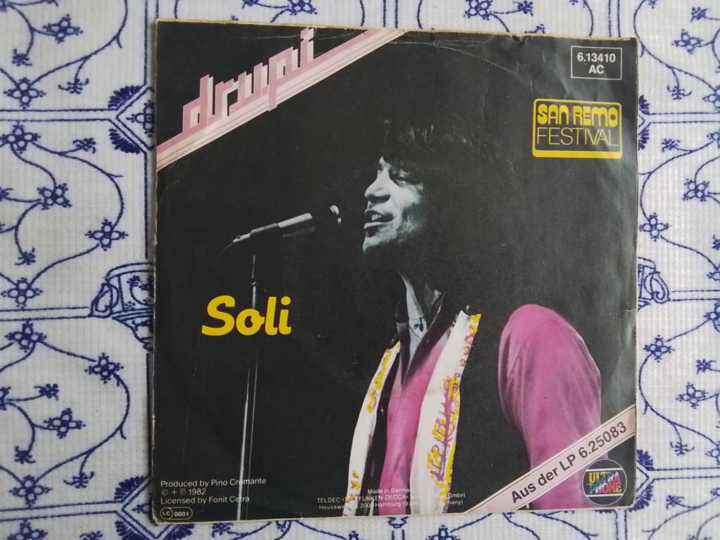 Drupi       Soli      Sanremo festival 1982, Ophalen of Verzenden, Zo goed als nieuw, Pop, Single