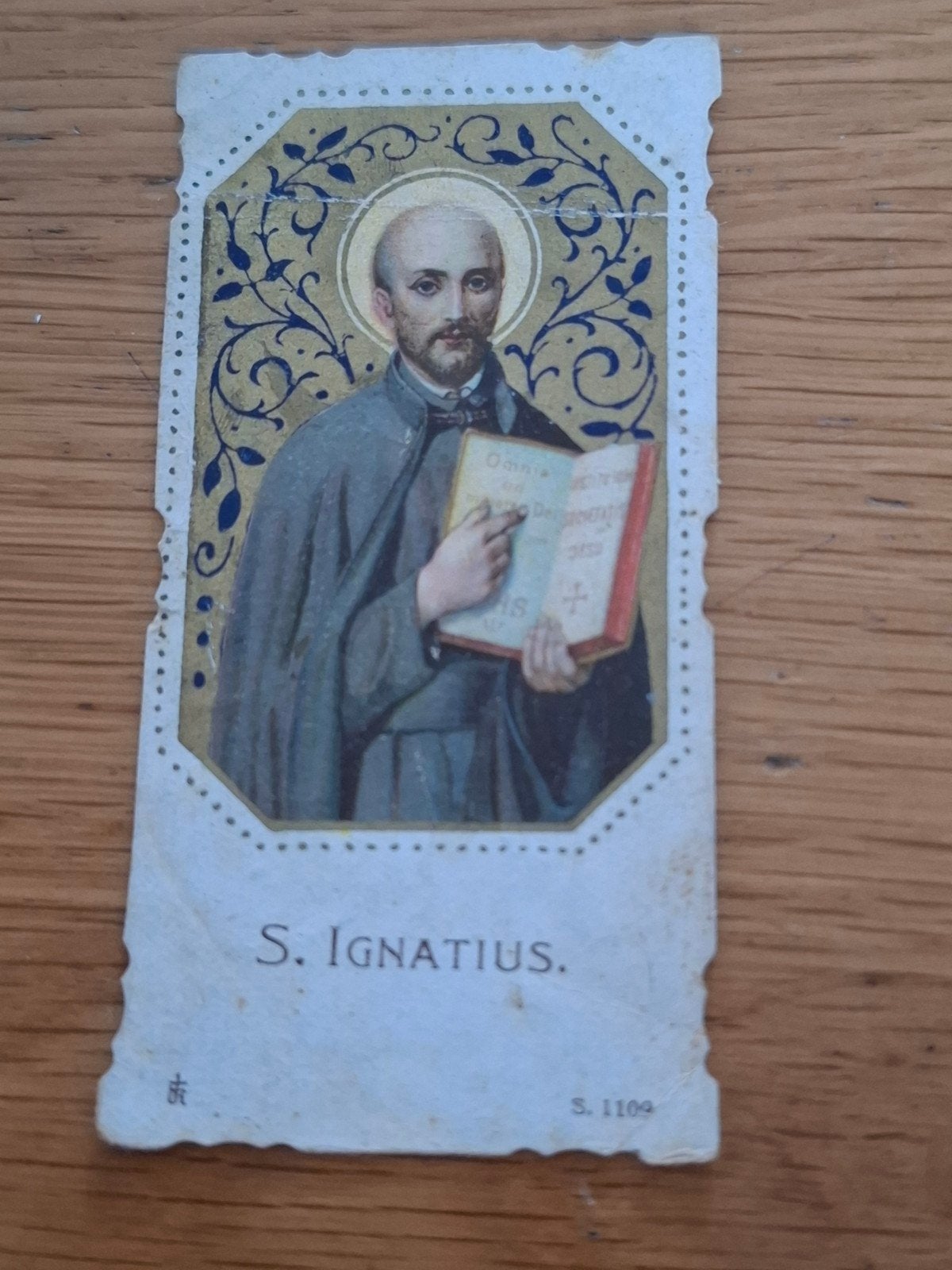 Antiek bidprentje H. Ignatius van Loyola (S. 1109), Verzamelen, Ophalen of Verzenden, Bidprentje