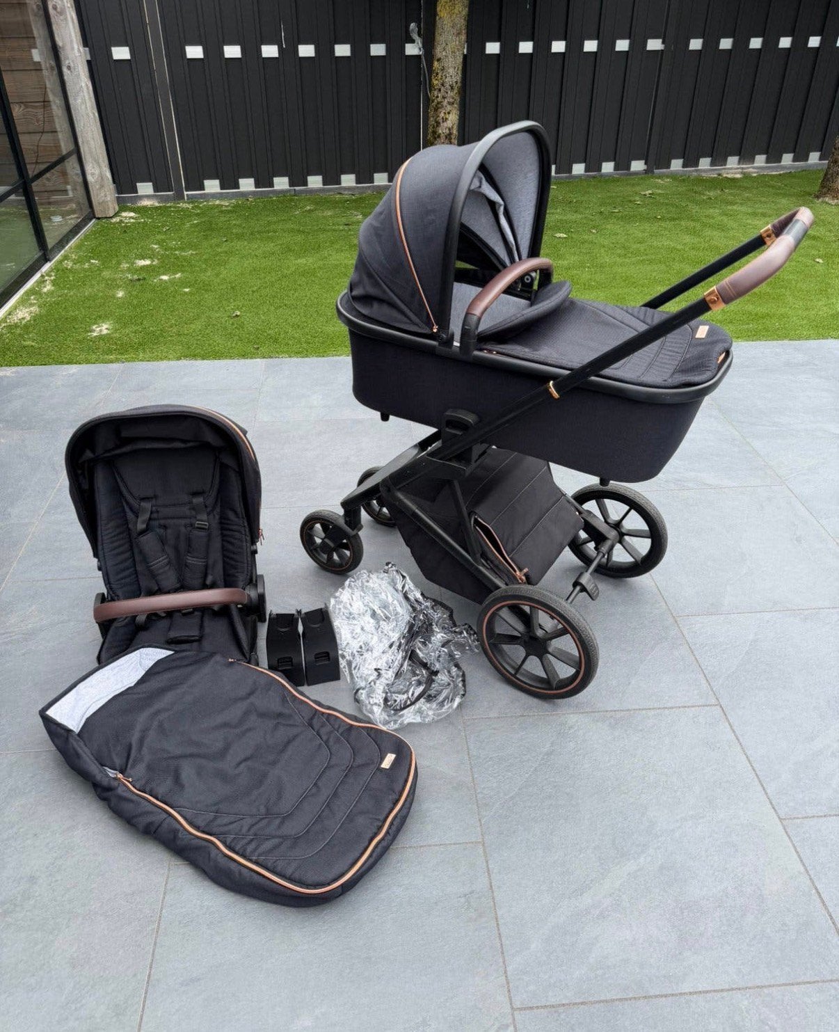 Mooie complete Cute Q kinderwagen, Zo goed als nieuw, Met reiswieg, Ophalen, Kinderwagen