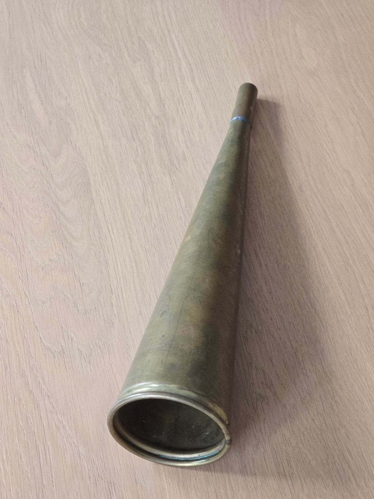 antieke koperen of messing scheepshoorn begin 1900S €25 !!, Ophalen of Verzenden, Koper