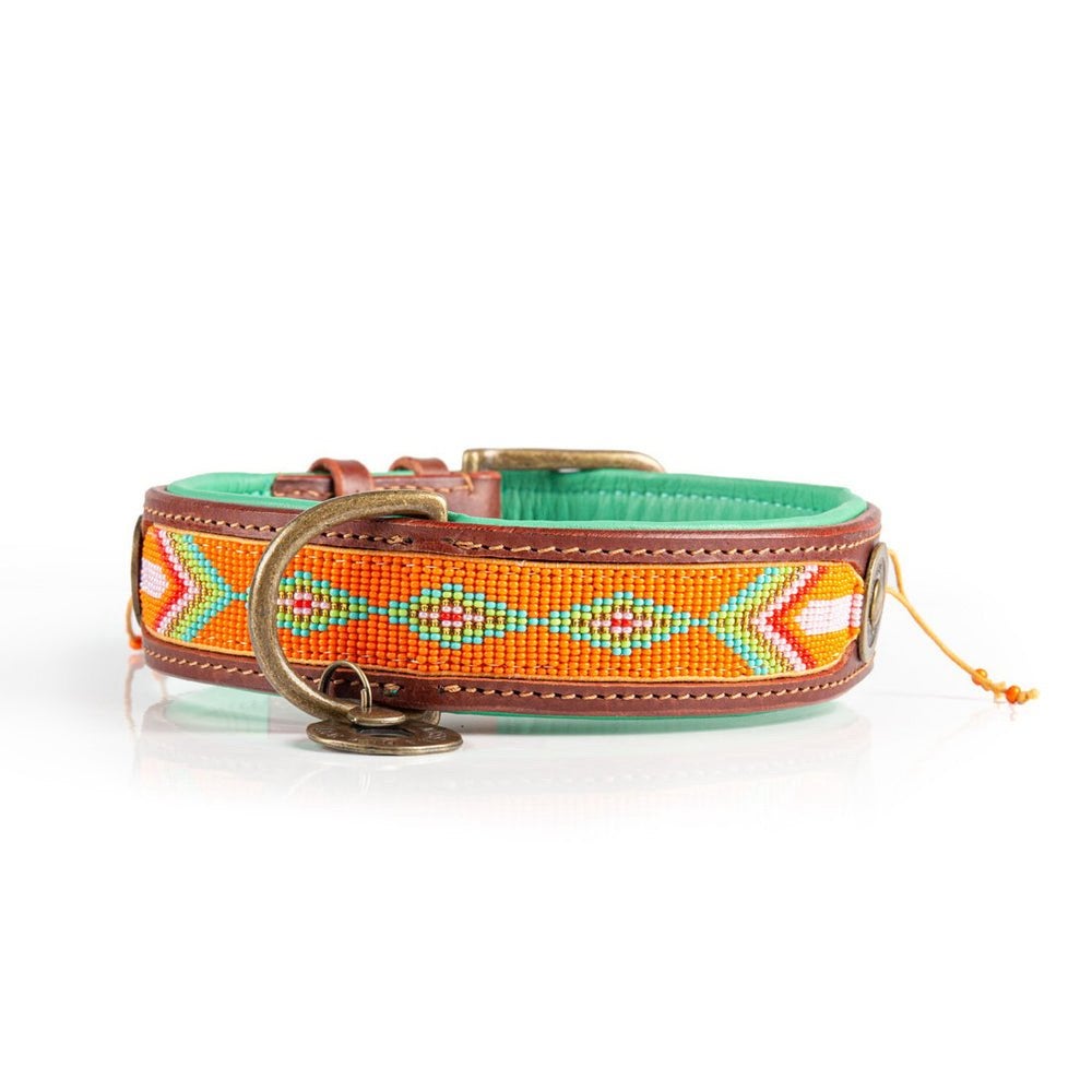 Halsband Dogs with a Mission Tiger Lily, maat L, 4 cm breed, Ophalen of Verzenden, Zo goed als nieuw