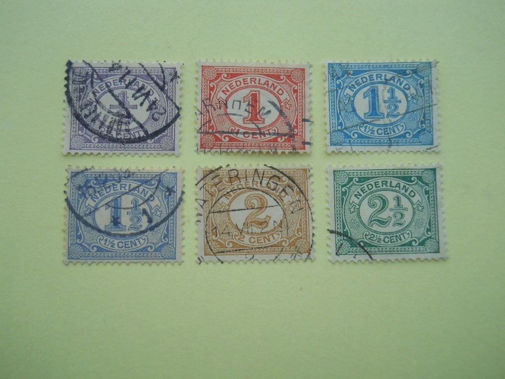 Nederland 1899 Cijfer serie Nvph.50-55 gestempeld, Ophalen of Verzenden, T/m 1940, Gestempeld