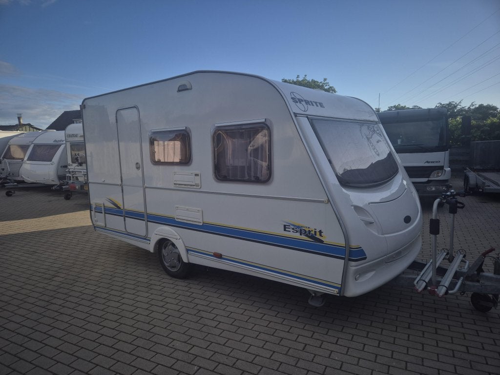 Sprite Esprit 390 TD + Mover + Luifel + Fietsendrager, Caravans en Kamperen, Caravans, Overige typen, Bedrijf, Treinzit, 750 - 1000 kg