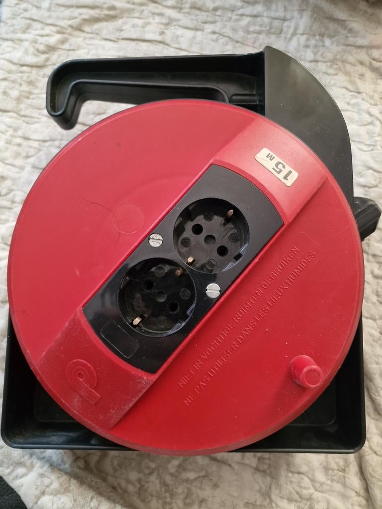 Verleng haspel  15 meter, Doe-het-zelf en Verbouw, Elektra en Kabels, Ophalen of Verzenden, Kabel of Snoer