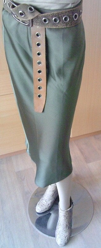 SAMSOE SAMSOE groene glansrok zijdachtige rok maat S/M, Verzenden, Samsoe Samsoe, Maat 36 (S), Gedragen