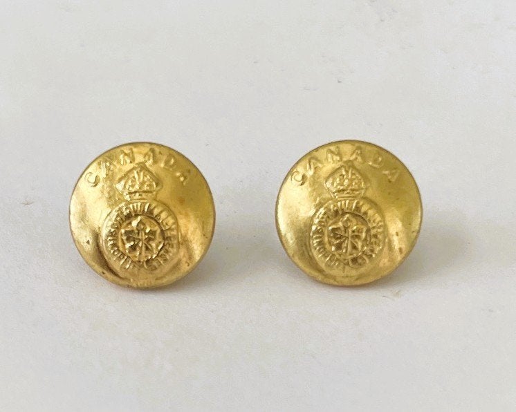 Canada - 2 uniformknopen WO II - doorsnede 12 mm, Verzenden, Landmacht, Overige gebieden, Overige typen