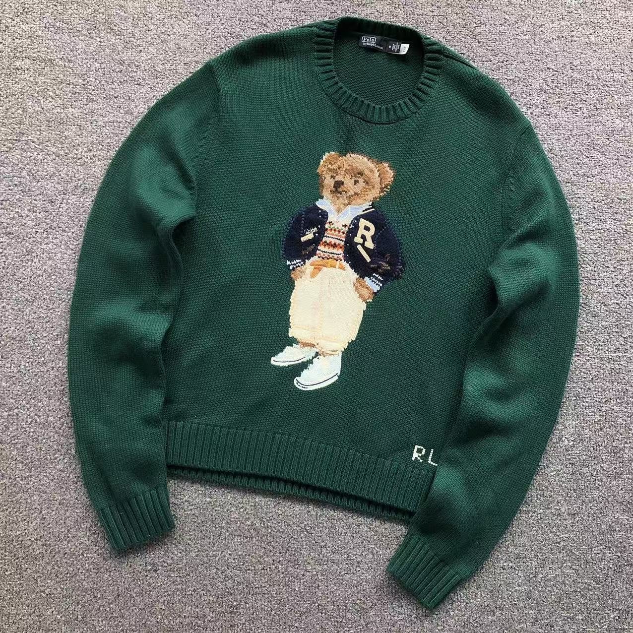 Polo Ralph Lauren Bear Trui Groen Maat M, Verzenden, Nieuw, Maat 48/50 (M), Groen