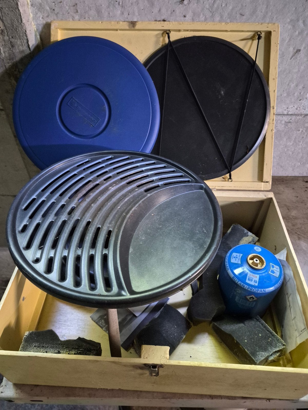 Campinggaz Tafelgrill met koffer - piëzo werkt soms niet, Ophalen of Verzenden, Gebruikt