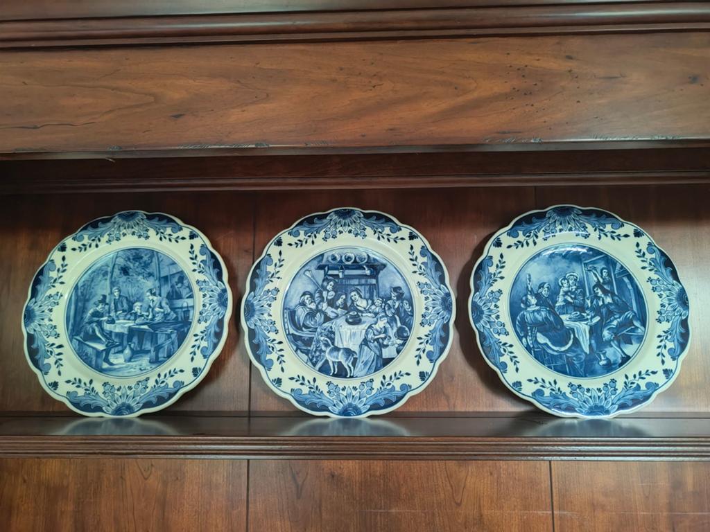Set van 3 Regina Delfts Holland wandborden, Ophalen of Verzenden