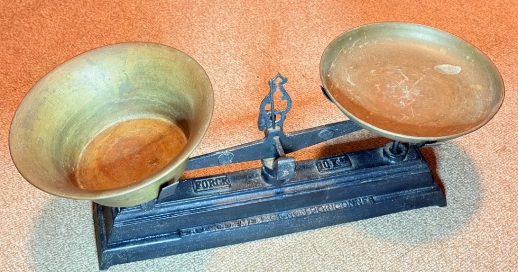 antieke commerciële weegschalen, Ophalen of Verzenden
