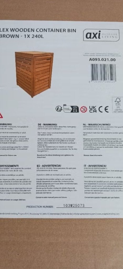 AXI Lex Containerombouw 240L l nieuw in doos l, Ophalen, Nieuw