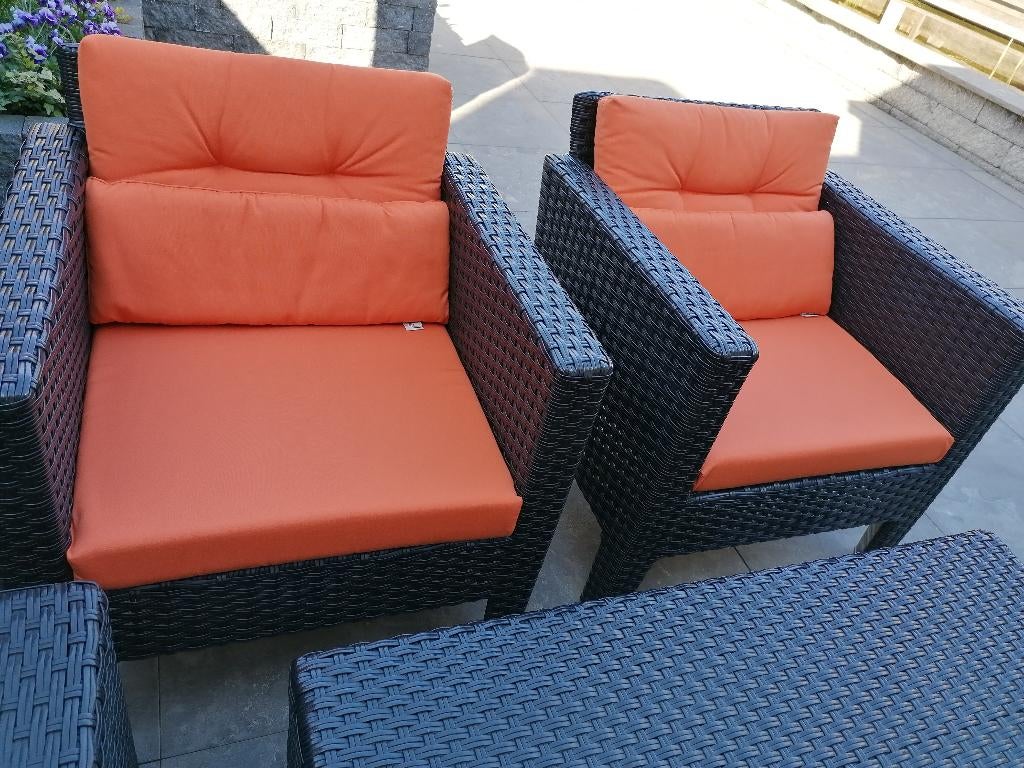 Borek loungeset, Tuin en Terras, Tuinsets en Loungesets, Ophalen, 5 zitplaatsen, Gebruikt, Bank