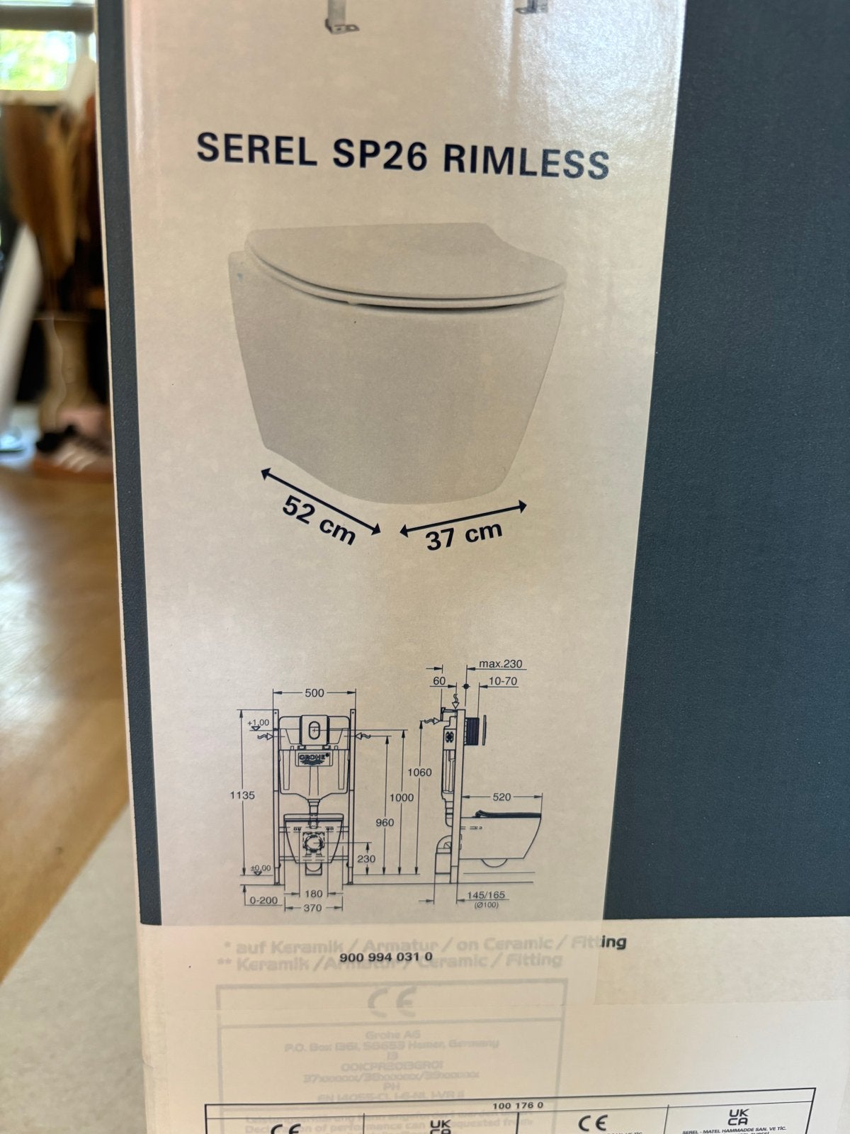 Nieuw Serel SP26 Rimless Toilet in doos, Ophalen, Nieuw, Toilet