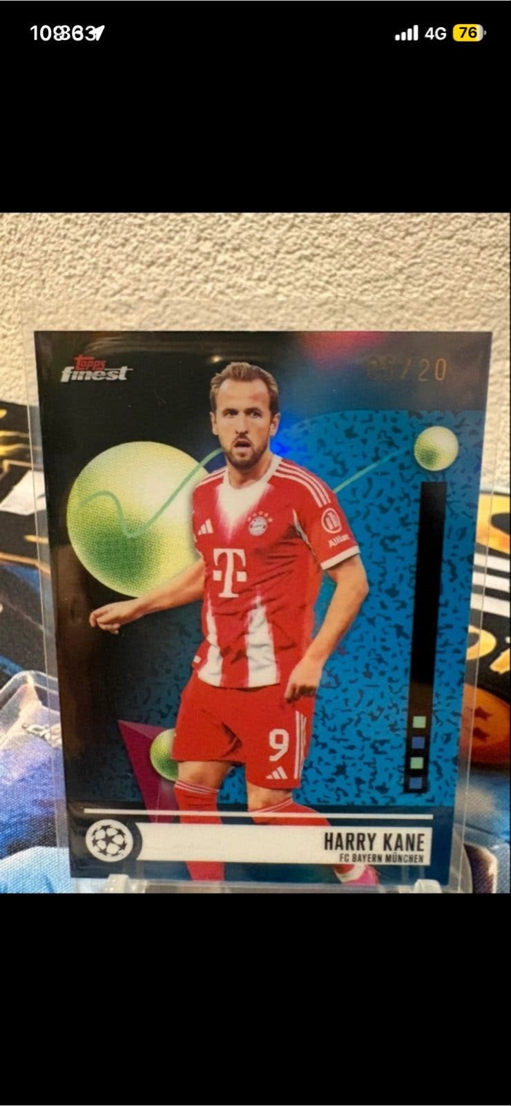 Harry Kane Topps Finest FC Bayern München Kaart 06/20, Ophalen of Verzenden, Zo goed als nieuw, Buitenlandse clubs, Spelerskaart