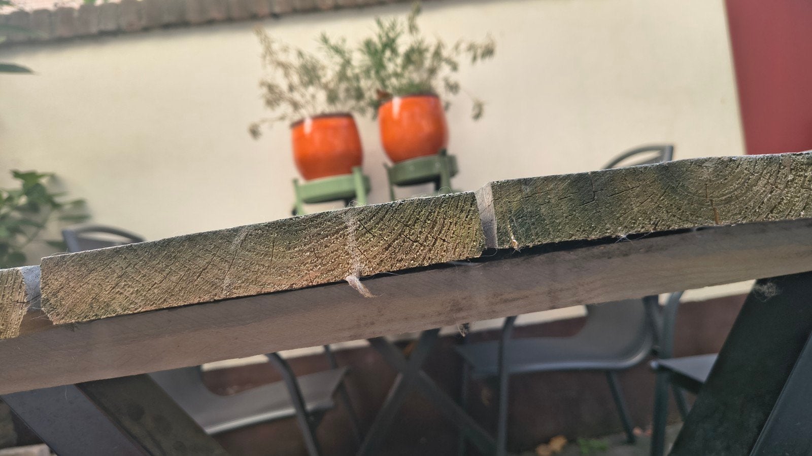 Tuintafel, weersbestendig, Ophalen, Gebruikt, Hout, Overige typen