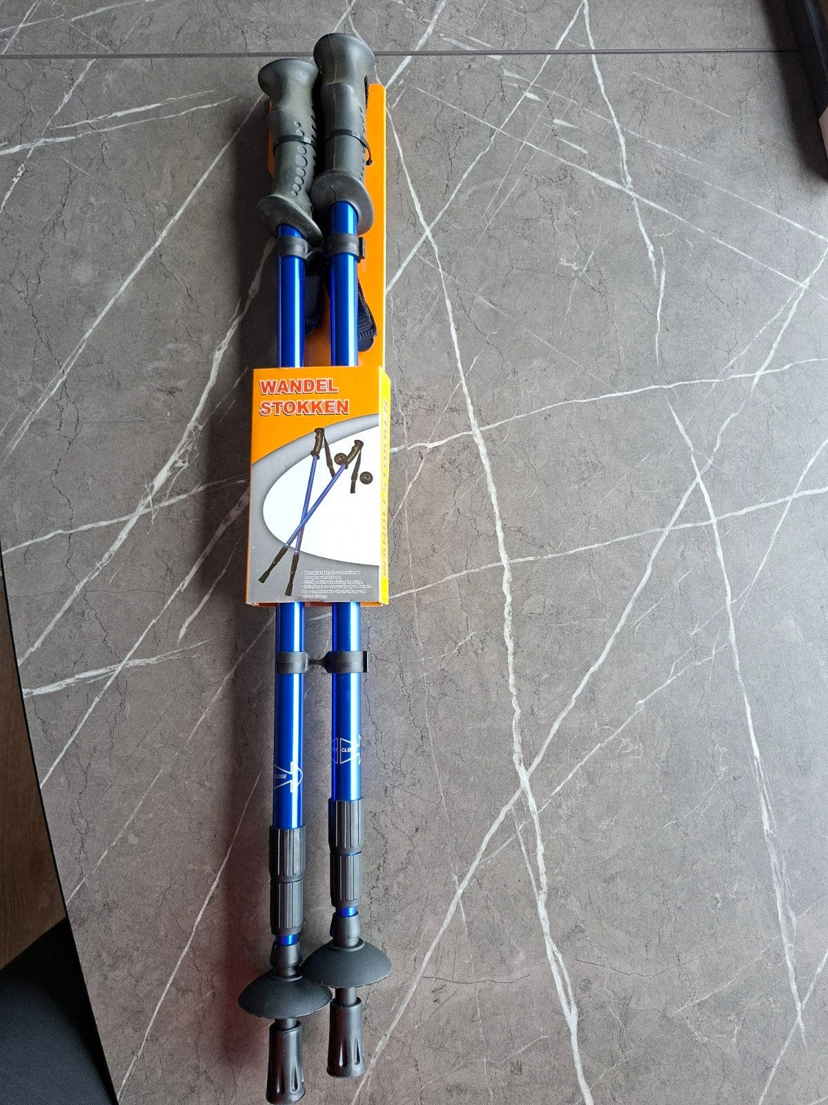 wandelstokken (blauw met zwart)., Ophalen, Nieuw