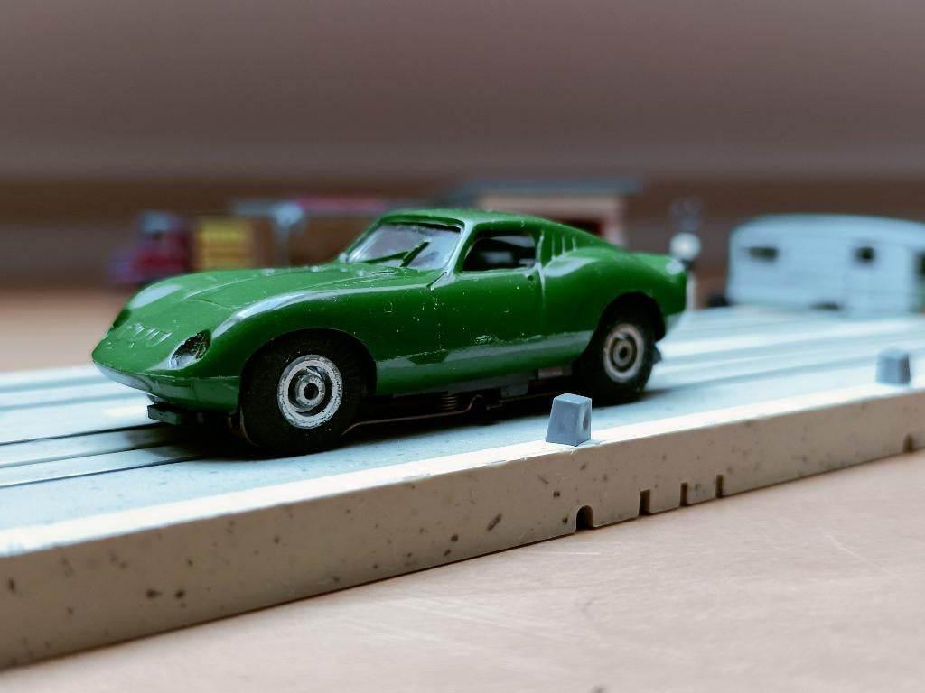 Faller AMS 5836 Ferrari GT type2 groen, Overige merken, Racebaan, Ophalen of Verzenden, Zo goed als nieuw