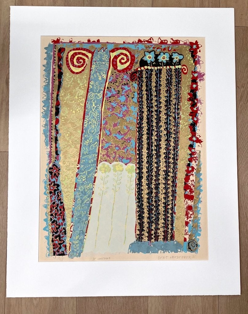 Bert Vredegoor - De Lusthof (75 x 55 cm), zeefdruk, Gesigneerd, Ophalen, Zeefdruk