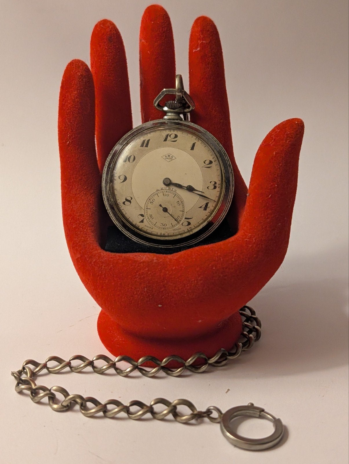 Antiek Zakhorloge met Ketting - Werkt Perfect, Overige merken, Zakhorloge, 1900 tot 1930, Ophalen of Verzenden