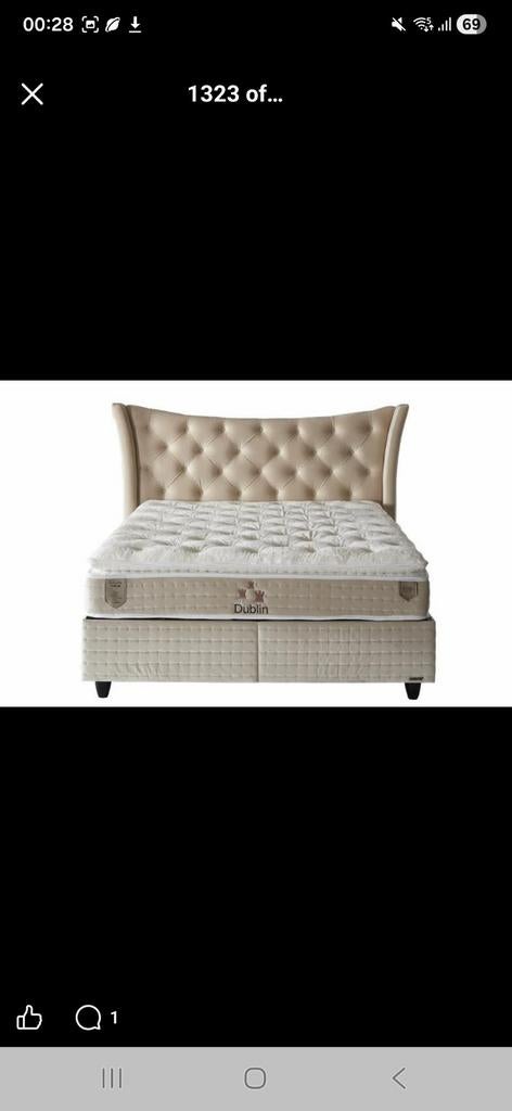 Tweepersoons Boxspring met Opbergbox - 160x200 cm, Huis en Inrichting, Slaapkamer | Boxsprings, Ophalen, Gebruikt, Tweepersoons