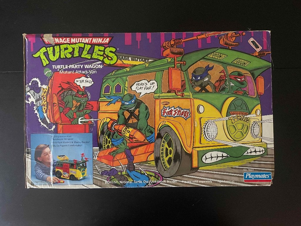 Ninja Turtles - TMNT - Turtle Party Wagon (Playmates 1989), Ophalen of Verzenden, Zo goed als nieuw