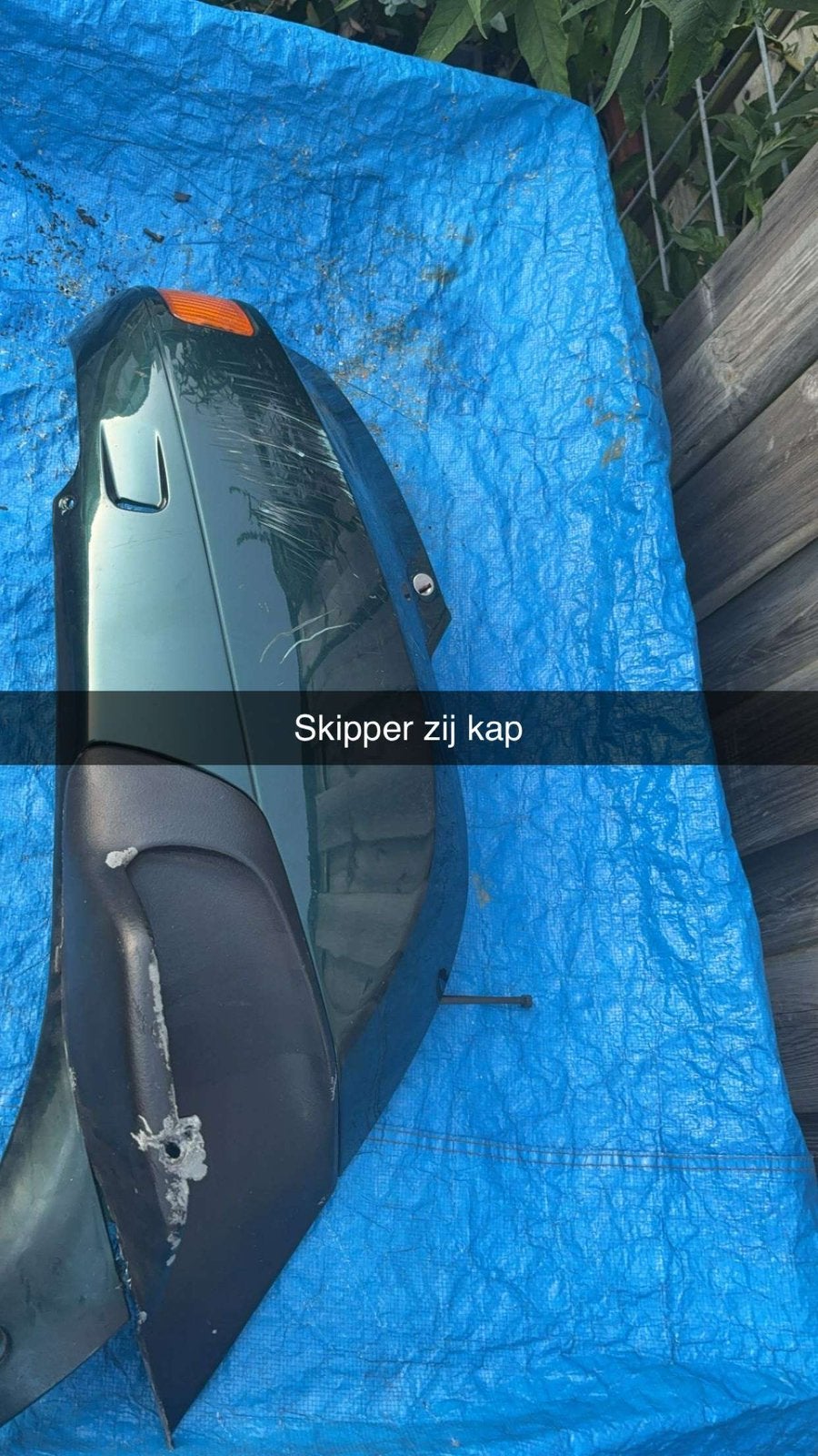 Skipper zij kap met schuif schade, Fietsen en Brommers, Brommeronderdelen | Scooters, Ophalen, Zo goed als nieuw, Kap, Piaggio