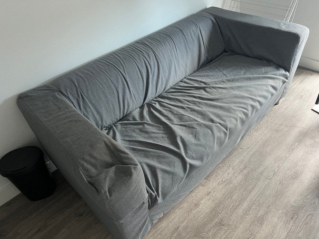 Ikea Klippan 2-zitsbank Vissle Grijs - Gratis Af te Halen, Ophalen, Gebruikt, 150 tot 200 cm, Tweepersoons
