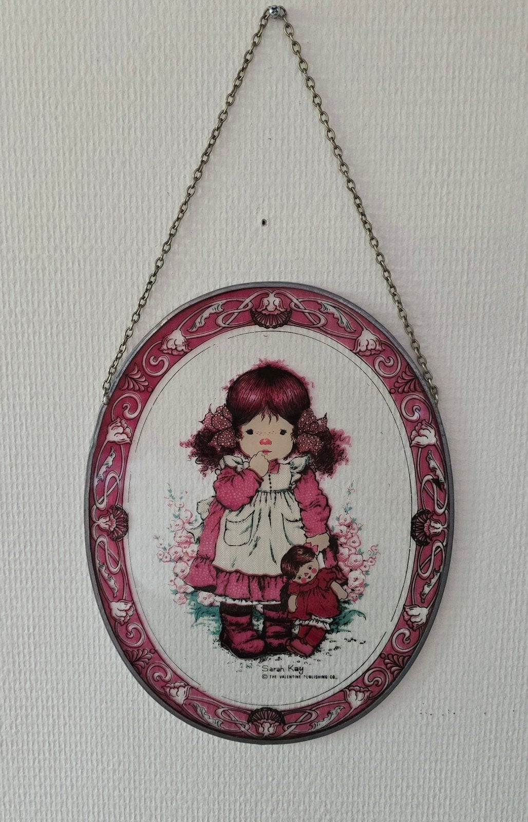 Schattige Glas in Lood Paneel, Sarah Kay, Ophalen of Verzenden