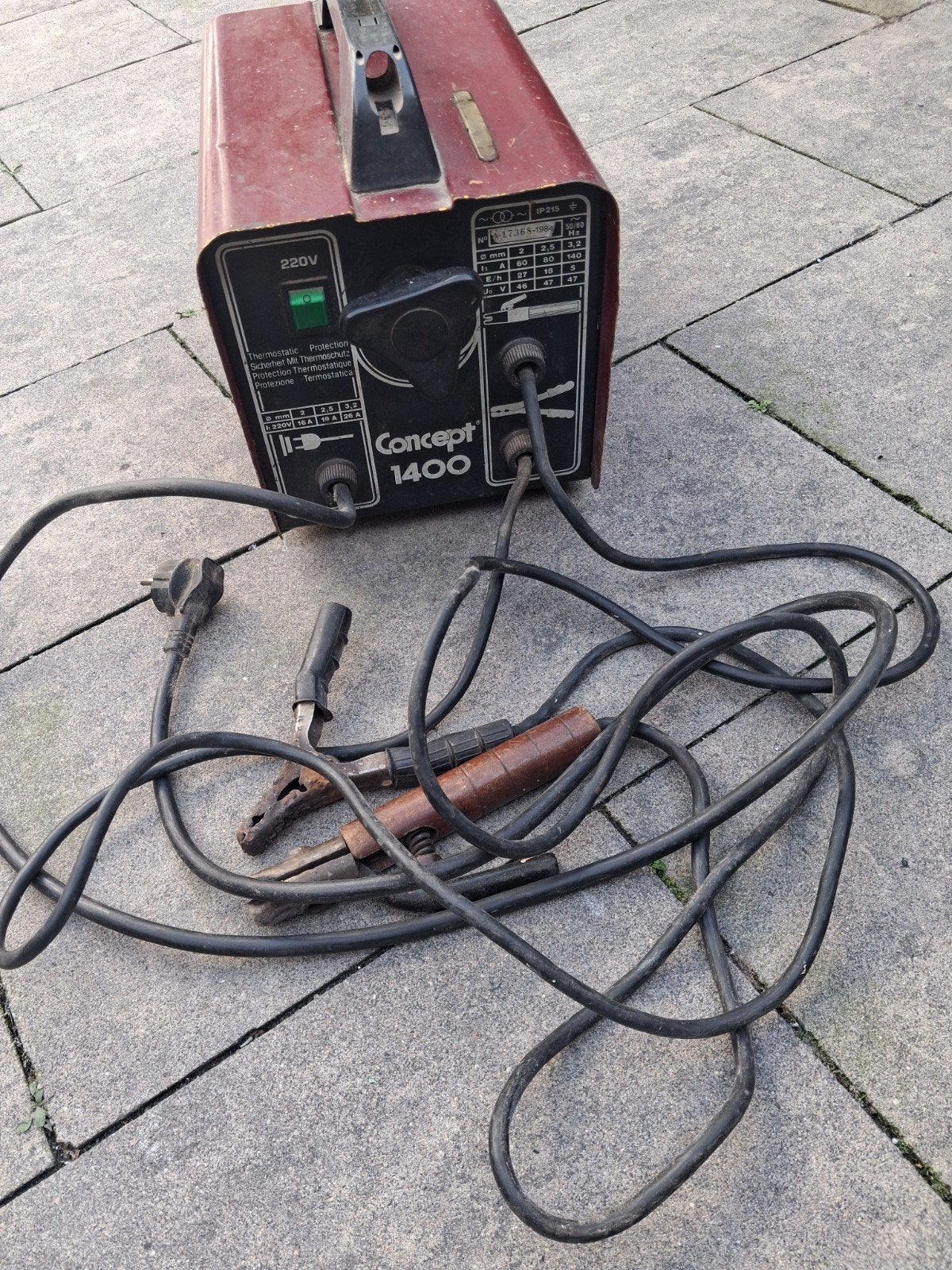 Concept 1400 lasapparaat met accessoires, Ophalen of Verzenden, Gebruikt, Minder dan 150 ampère, Elektroden