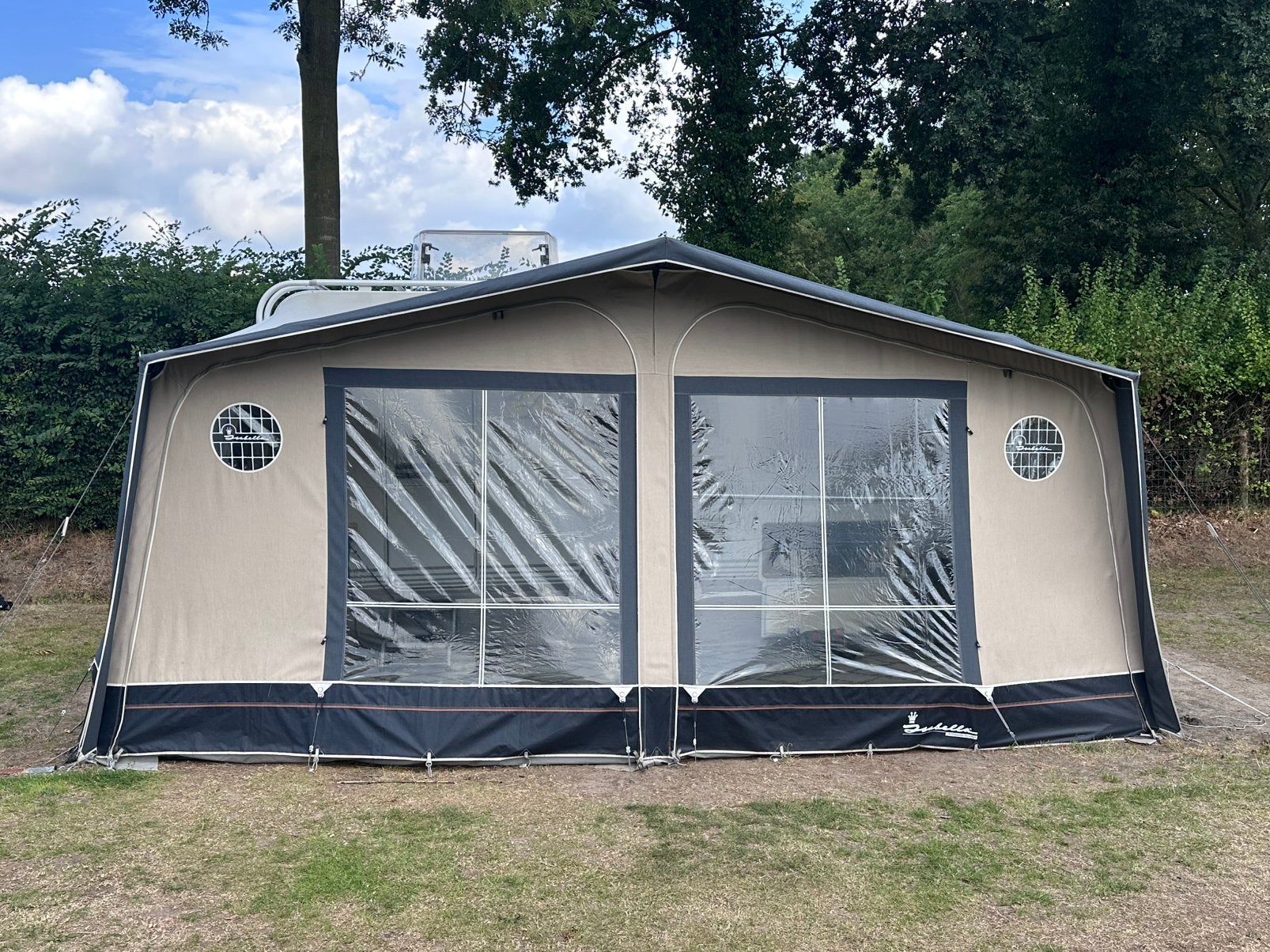Isabella Ambassador Moonlight voortent + CarbonX frame, Caravans en Kamperen, Ophalen, Gebruikt, Tot en met 4