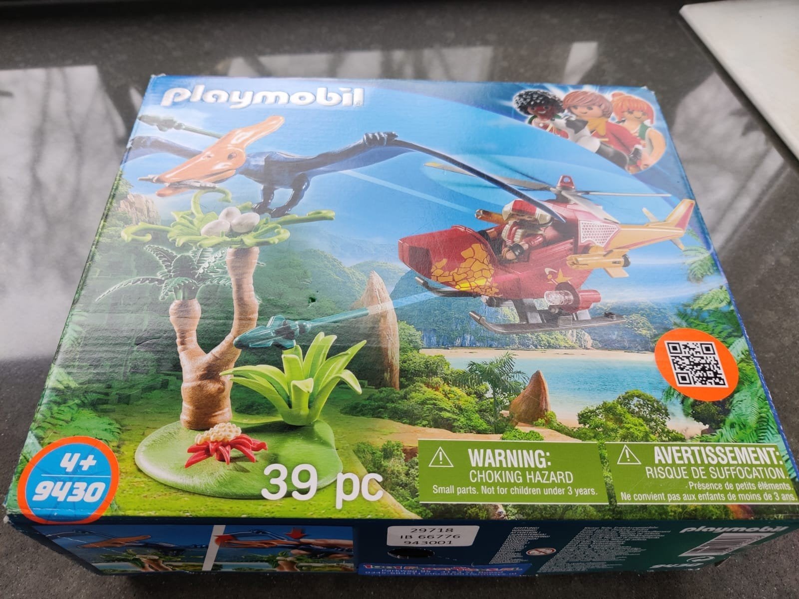 Playmobil 9430 Pterodactyl Attack met helikopter, Complete set, Voertuig, Ophalen of Verzenden, Zo goed als nieuw