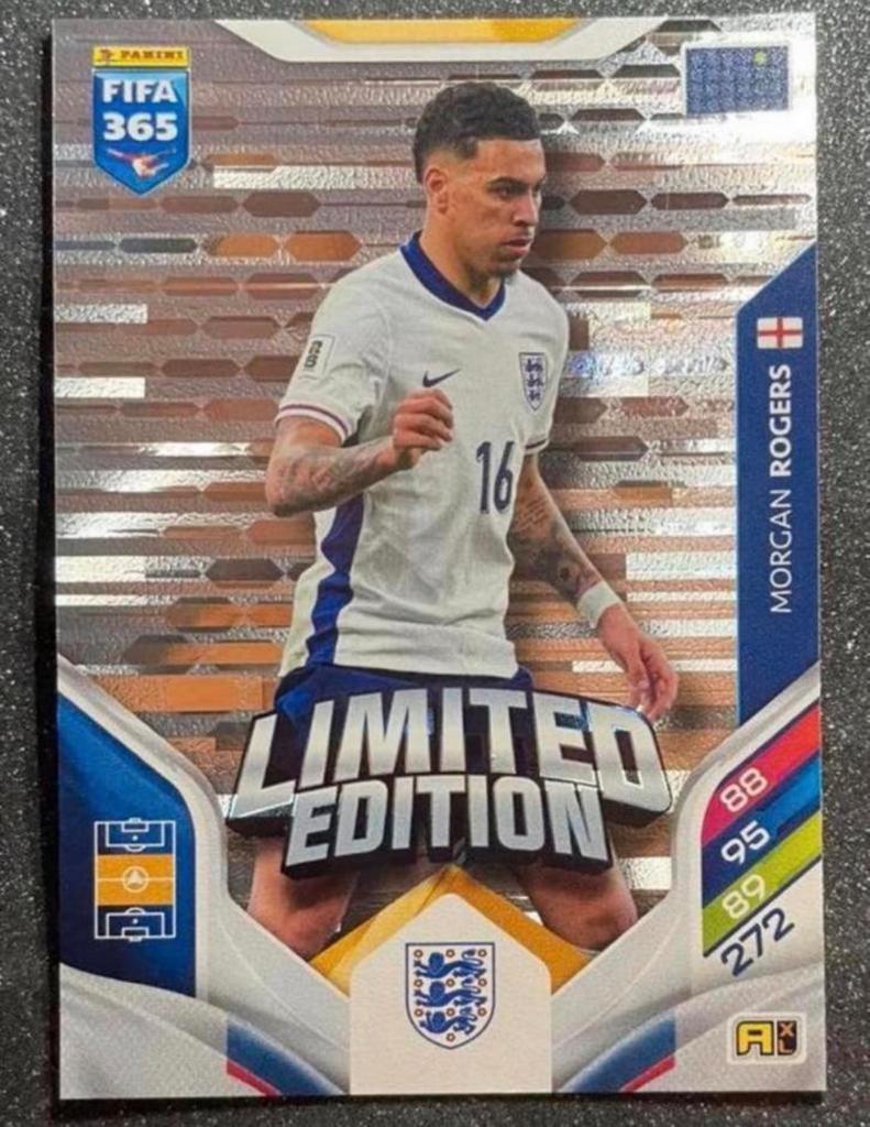 Panini Fifa365 2026    LIMITED EDITION    MORGAN ROGERS   UK, Verzenden, Zo goed als nieuw, Plaatje
