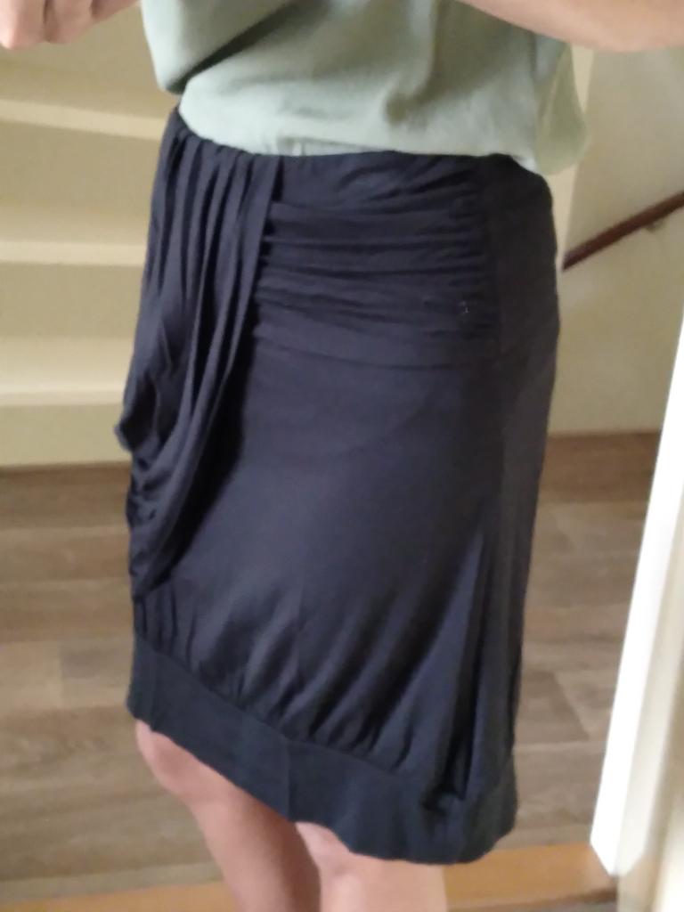 Zwarte zomerrok van soepele stof, maat M (38/40), Kleding | Dames, Maat 38/40 (M), Zigga, Zwart, Ophalen of Verzenden