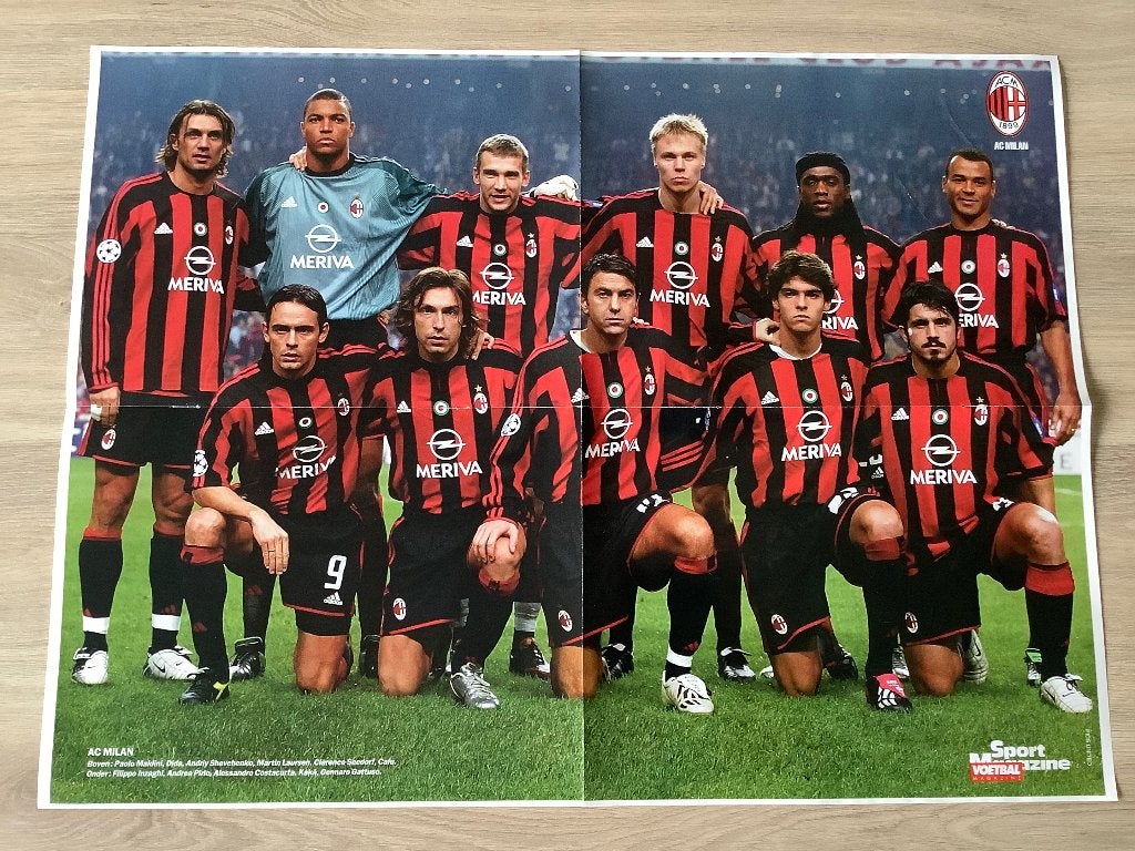 Grote poster AC Milan, Ophalen of Verzenden, Zo goed als nieuw, Buitenlandse clubs, Poster, Plaatje of Sticker