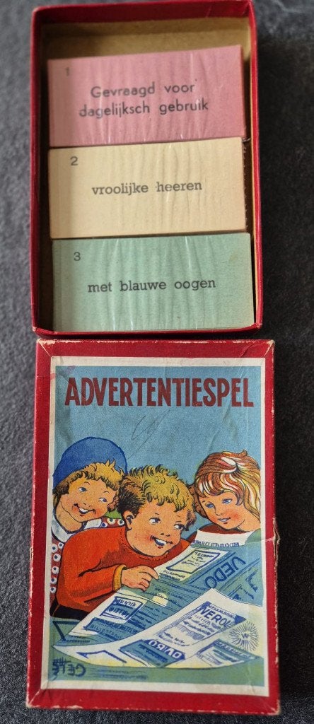 Advertentiespel, vintage uitgave ca. 1940, Verzamelen, Overige Verzamelen, Ophalen of Verzenden, Gebruikt