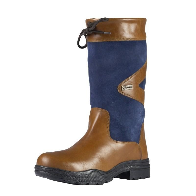 Cognac/blauwe Horka Greenwich halfhoge outdoorlaarzen mt 39, Dressuur, Nieuw, Ophalen of Verzenden, Info@horka.com