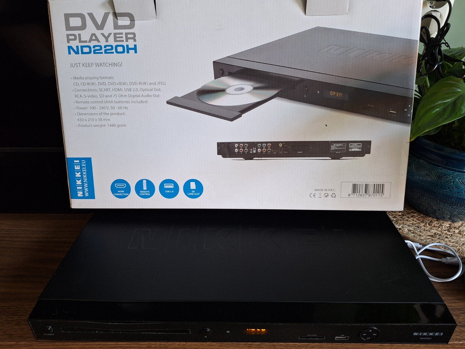 Nikkei ND220H DVD-speler - Zo goed als nieuw, Ophalen, Zo goed als nieuw, Dvd-speler, Overige merken